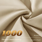 LBRO2M 1000 Thread Count 100% Egyptian Cotton Sheets Set Full Size, 4 Piece - Image 3