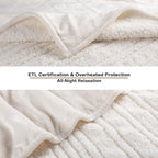 LaffyLo Electric Heated Blanket Queen Size 84 x 90, Dual Control, Fast Heating - Image 2