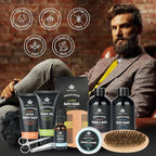 14 Pcs Bath & Body Gift Set for Men, Father's Day Gifts, Beard Grooming - Image 6