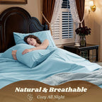 LBRO2M 1000 Thread Count 100% Egyptian Cotton Sheets Set King Size, 4 Piece - Image 5