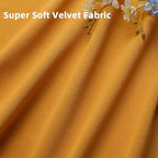 Joydeco Yellow Velvet Curtains 96 inch Length 2 Panels, Luxury Blackout Rod - Image 5