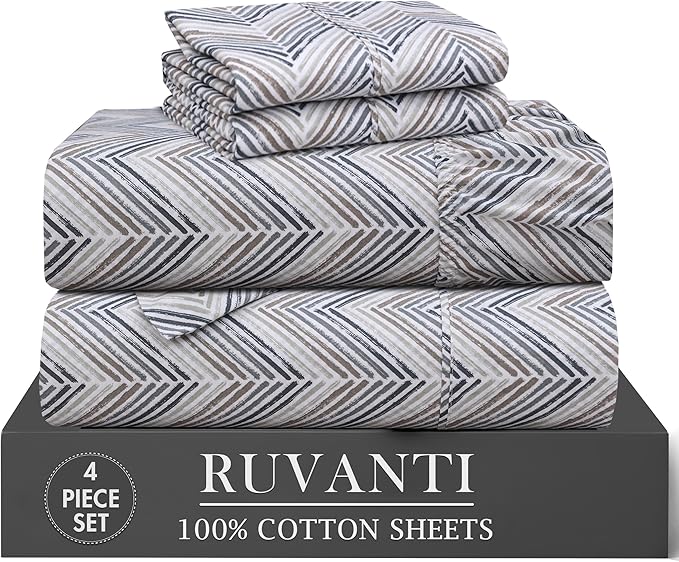 RUVANTI 4 Pcs Cotton Sheets by Ruvanti