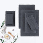CASA COPENHAGEN Popcorn 6Pcs 100% Egyptian Cotton Large Designer Towels Gift - Image 3