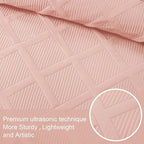Exclusivo Mezcla King Quilt Set- Blush Pink Quilts Bedding Set - Image 5