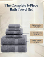 LANE LINEN 100% Cotton Towels Set - Image 4