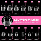 UNA GELLA Extra Short Oval Nail Tips, Pre-Etched Round Clear Fake Nails 216pcs - Image 7