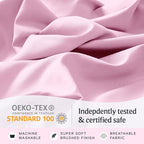 LuxClub 4 PC Sheet Set Bed Sheets Deep Pockets 16" Eco Friendly Wrinkle Free - Image 5