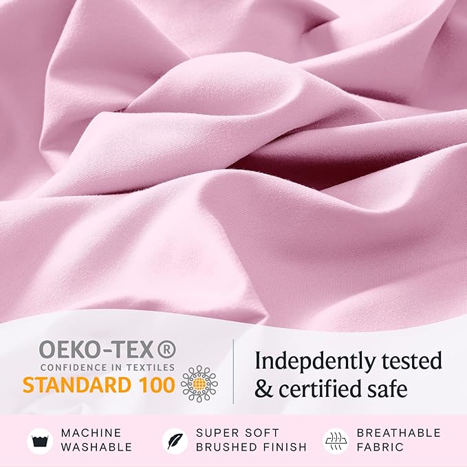 LuxClub 3 PC Twin XL Sheet Set, Deep Pockets Wrinkle Free Cooling Bed Sheets - Image 5