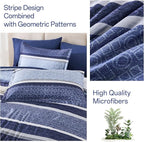 WONGS BEDDING Comforter Set Queen Size 7 Pieces, Patchwork Soft Lightweight - Image 6