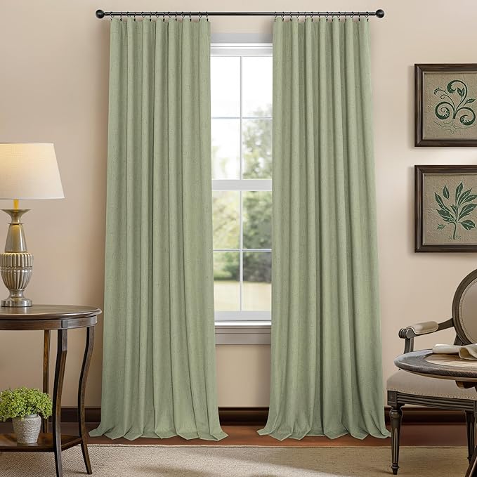 Sage Green Boho Blackout Curtains - Image 9