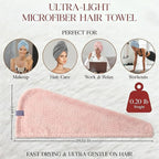 3 Pack Large Microfiber Hair Towel Wrap - Image 2