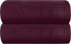 GLAMBURG 100% Cotton Oversized 2 Pack Bath Sheets 35x70, Ultra Soft Highly by GLAMBURG