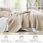 Comfort Spaces King Quilt Set Modern Reversible Diamond Coverlet King Bedding - Image 7