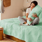 Exclusivo Mezcla Queen Quilt Bedding Set, Lightweight Sage Green Quilts Queen - Image 4