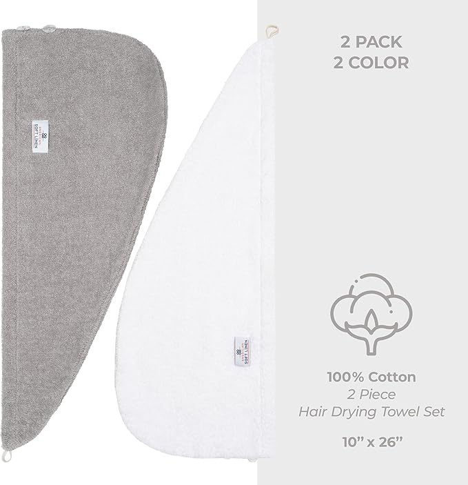 American Soft Linen 100% Cotton Hair Towels - Image 5