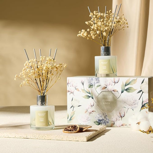 Airkeep Reed Diffuser 3.38 oz 2pk, Clean Linen Scented Reed Diffuser Set - Image 2