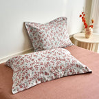 mixinni King Size Jacquard Duvet Cover Set – 100% Washed Cotton Floral Textured - Image 9