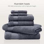 BIOWEAVES 100% Organic Cotton 700 GSM Plush 6-Piece Towel Set GOTS Certified - Image 2