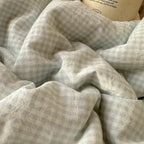 MKXI Blue Gingham Duvet Cover Set King Size - Image 8