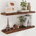 40 Inch Floating Shelves for Wall, 9.3 Inch Deep Shelves for Books & Decor by FunMemories