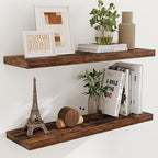 40 Inch Floating Shelves for Wall, 9.3 Inch Deep Shelves for Books & Decor by FunMemories