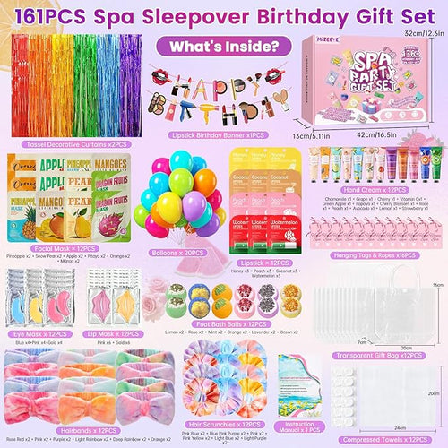 160 PCS Spa Party Supplies For Girls, Kids & Family, Include Face, Lip & Foot - Image 2