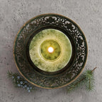 Aroma Naturals Holiday Juniper, Spruce and Basil Essential Oil Pillar Candle - Image 7