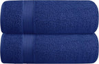 Belizzi Home Cotton 2 Pack Oversized Bath Towel Set 28x55 inches, Large Bath by Unknown