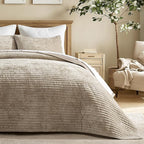 EVERGRACE Velvet Quilt Set California King 118'' x 106'', Luxurious Soft - Image 7