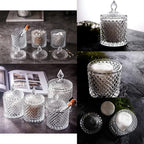 2 Pack Qtip Holder Thick Glass Apothecary Jars - Image 3