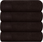 GLAMBURG Ultra Soft 4 Pack Oversized Bath Towel Set 27x54 inches, 100% Cotton by GLAMBURG