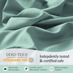 LuxClub 6 PC King Sheet Set, Breathable Luxury Bed Sheets, Deep Pockets 18" - Image 7