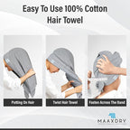 100% Cotton Large Hair Towel Wrap - Image 3