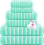 CASA COPENHAGEN Ecstatic 6Pcs 100% Egyptian Cotton Large Designer Towels Gift by CASACOPENHAGEN