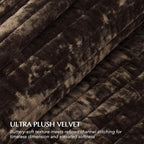 EVERGRACE Velvet Quilt Set King Size, Luxurious Soft Striped Channel Bedding Set - Image 5