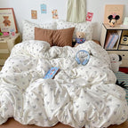 mixinni Vintage Bowknot Pattern Duvet Cover Set - Image 3