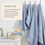 Springtree Home 100% Cotton Bath Towel Set | 6 Piece Set | Absorbent & - Image 3