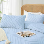 Andency Light Blue Comforter Set Queen Size, Boho Soft Warm Tufted Bedding - Image 4