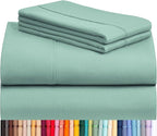 LuxClub 4 PC California King Sheet Set, Breathable Luxury Bed Sheets, Deep by LuxClub