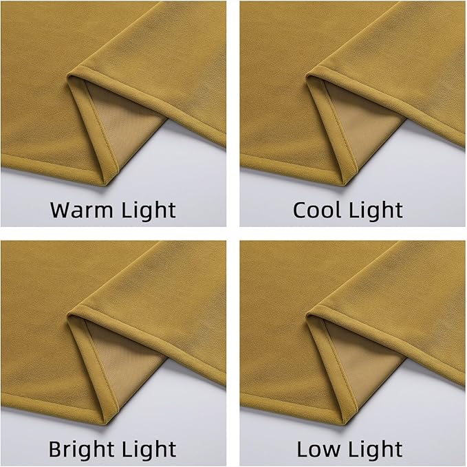 Joydeco Brown Velvet Curtains 120 inch Length 2 Panels, Luxury Blackout Rod - Image 6