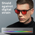 Gaoye Black with Red Lenses Blue Light Glasses - Image 2