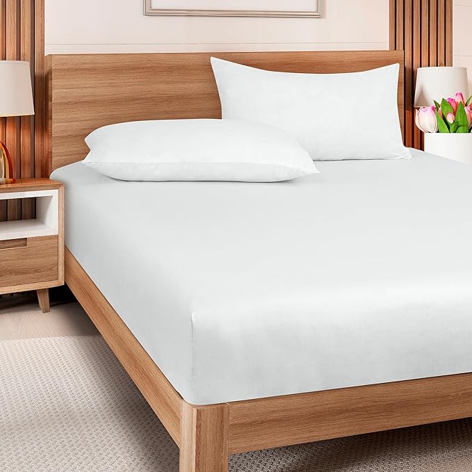 ROYALE LINENS 300 Thread Count 100% Long Staple Combed Cotton Fitted Sheet Twin - Image 5