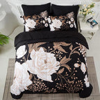 Yogeneg 5 Piece Bed in a Bag Twin Size Comforter Set Botanical Floral Bedding - Image 3