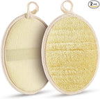 2PCS Natural Exfoliating Loofah Body Scrubber, Premium Loofah Exfoliating Body by Xeiophoy