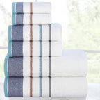 CASA COPENHAGEN White Bay 6Pcs 100% Egyptian Cotton Large Designer Towels Gift - Image 2