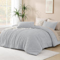 Andency Light Grey Oversized King Comforter 120''x120'', 3 Pieces Gray Super by Andency