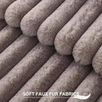 Pallene Faux Fur Plush Lumbar Throw Pillow Covers 12x20 Set of 2, Luxury Soft - Image 2