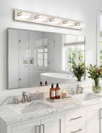 VOLISUN Modern Bathroom Vanity Light Fixtures, Brushed Nickel LED Bathroom - Image 3