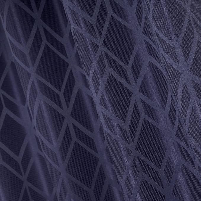 Amazon Basics Jacquard 2-Piece 100% Blackout Curtains, Living Room and Bedroom - Image 3