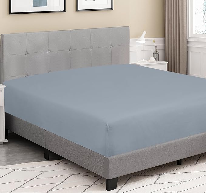 ROYALE LINENS 300 Thread Count 100% Long Staple Combed Cotton Fitted Sheet Queen - Image 3